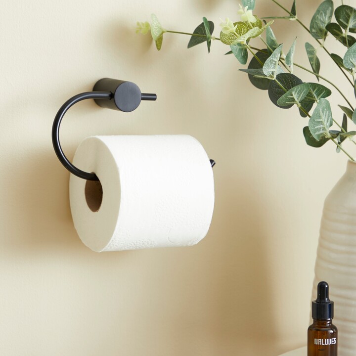 Dunelm Curves Black Toilet Roll Holder Black ShopStyle Bath Accessories