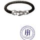 Thumbnail for your product : John Hardy CLASSIC CHAIN  Station Bracelet on Black Leather Cord