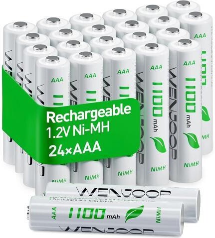 STARWELL AAA Rechargeable Batteries 24 Pack 1100mAh 1.2V NiMH High Capacity Triple A Batteries, Pre-Charged, Low Self Discharge, for Remotes, Toys,...