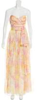 Thumbnail for your product : Marchesa Silk Evening Dress Yellow Silk Evening Dress