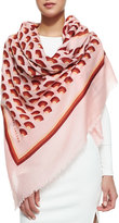 Thumbnail for your product : Marc Jacobs Geometric Fan-Print Scarf, Pink/Multi