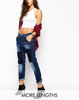 Thumbnail for your product : Blend of America Blend Patched Boyfriend Jeans