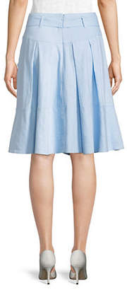 Isaac Mizrahi IMNYC Pleated Knee-Length Skirt