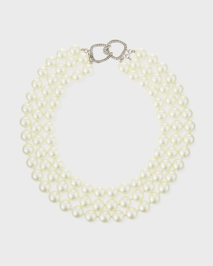 Three Pearl Necklace | Shop The Largest Collection | ShopStyle