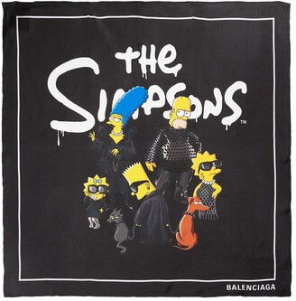Balenciaga The Simpsons Collection Silk Scarf