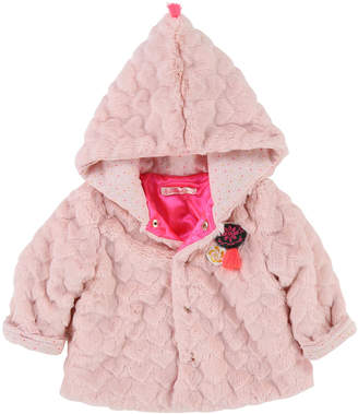 Billieblush Faux-Fur Heart Quilted Jacket, Size 12-18 Months