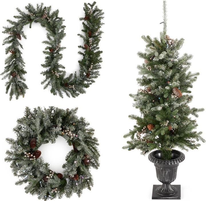 National Tree Company Snow Spruce 4' Prelit Holiday Tree, 9