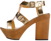 Thumbnail for your product : Lanvin Metallic Platform Sandals