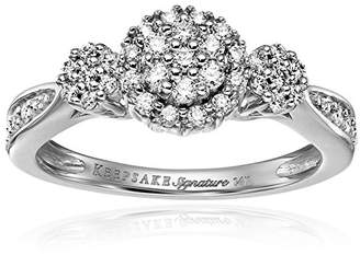 Keepsake Signature 14k Gold Diamond Contemporary Engagement Ring (1/3cttw