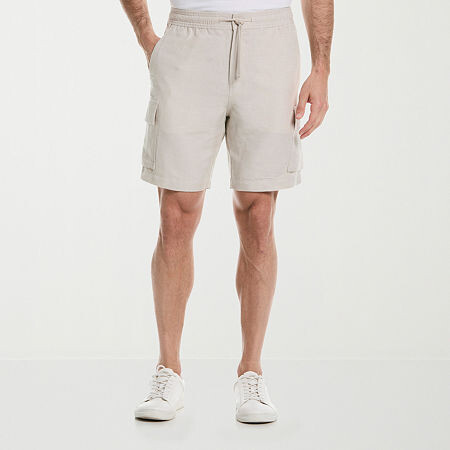 Cubavera Drawstring Mens 8" Mid Rise Cargo Short