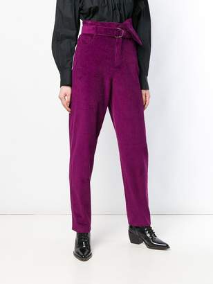 IRO high-waisted textured trousers
