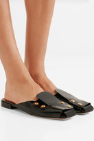 Thumbnail for your product : Rosetta Getty Studded Patent-leather Slippers