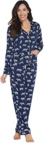 Thumbnail for your product : Splendid Woven Rayon Notch Collar Piped Pajama Set
