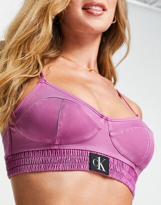 Calvin Klein Authentic Demi bralette bikini top in summer fuchsia -  ShopStyle Two Piece Swimsuits