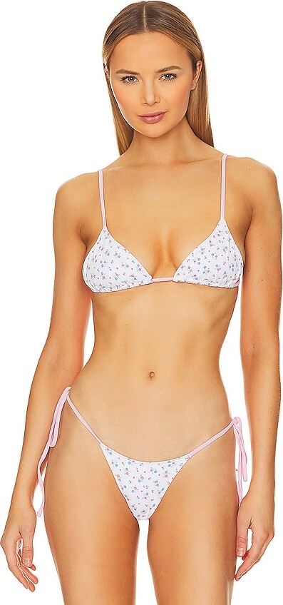 Frankies Bikinis Lumia cherry-print Bikini Top - Farfetch