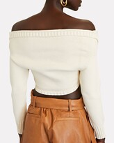 Thumbnail for your product : Philosophy di Lorenzo Serafini Off-the-Shoulder Cropped Cardigan