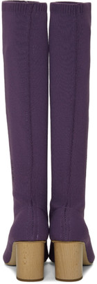 Nanushka Purple Juli Knit Boots