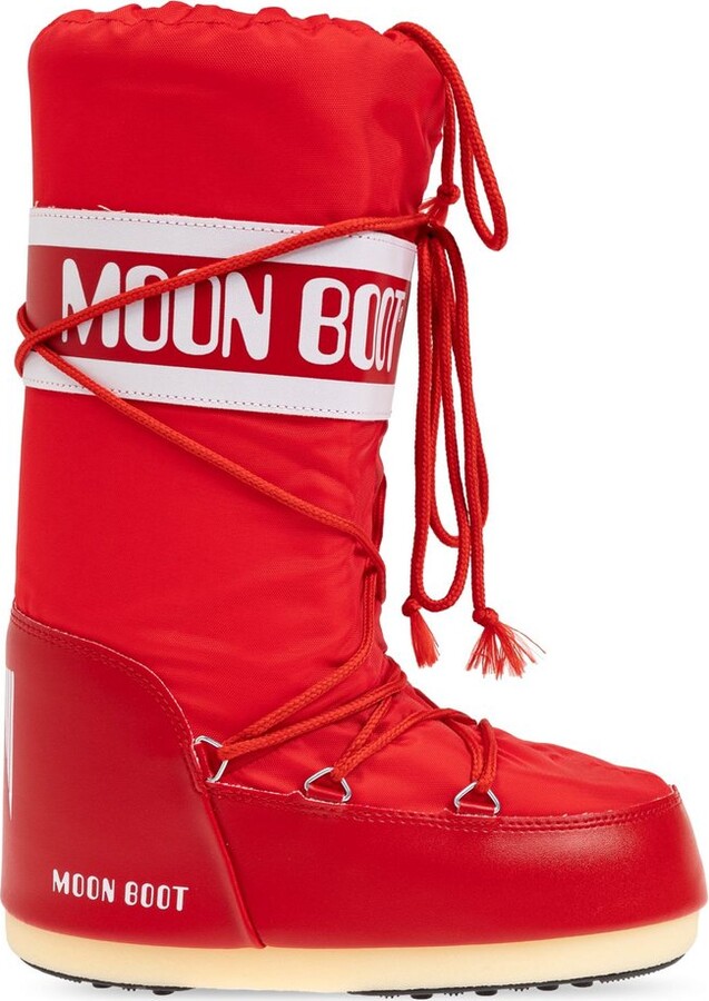 Moon Boot Icon Logo Printed Lace-Up Boots