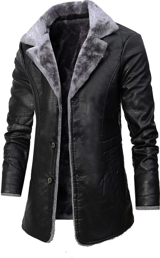 Black Fur Jacket Men ShopStyle UK