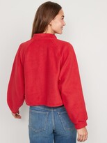 Thumbnail for your product : Old Navy Oversized Sherpa Half-Zip Sweatshirt for Women