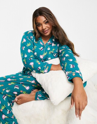 Pajama Set Chelsea Peers Cactus Chelsea Peers Cactus Shirt Shorty