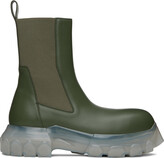 Thumbnail for your product : Rick Owens Green Beatle Bozo Tractor Chelsea Boots