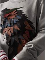 Thumbnail for your product : Burberry Unisex Beasts Leather AppliquÃ© Cotton Sweatshirt