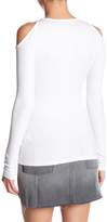 Thumbnail for your product : Frame Denim Cold Shoulder Ribbed Knit Tee