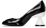 Thumbnail for your product : Paula Canovas Del Vas Black Pleather Diablo Heels