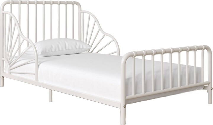 Little Seeds Quinn Whimsical Metal Toddler Bed White