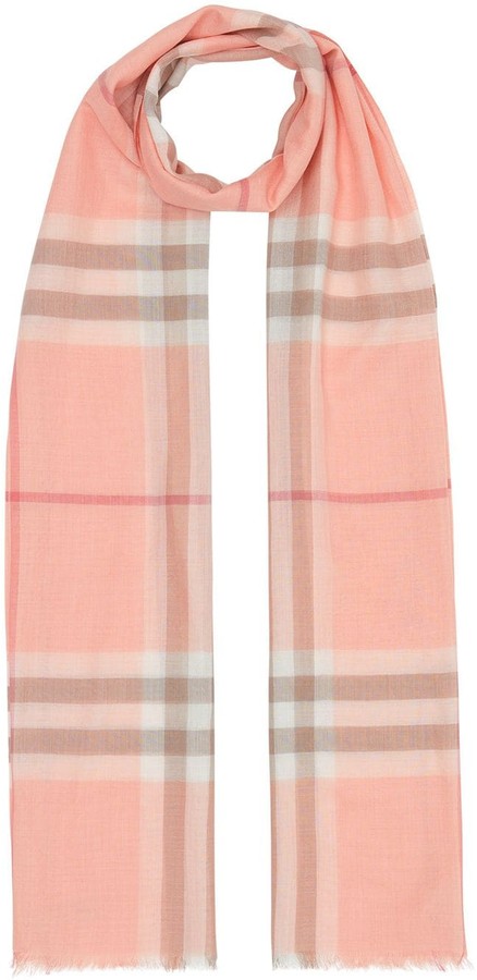 baby pink burberry scarf