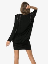 Thumbnail for your product : ATTICO V-neck crystal embellished mini dress