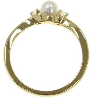 Mikimoto 18K Yellow Gold Pearl Ring Size 4.75