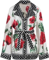 Floral Printed Belted Shirt 