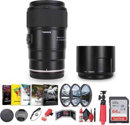 Tamron 90mm f/2.8 Di III VXD Macro Lens (Nikon Z) + Sling Backpack + More