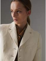 Thumbnail for your product : Burberry Cotton Linen Fitted Jacket