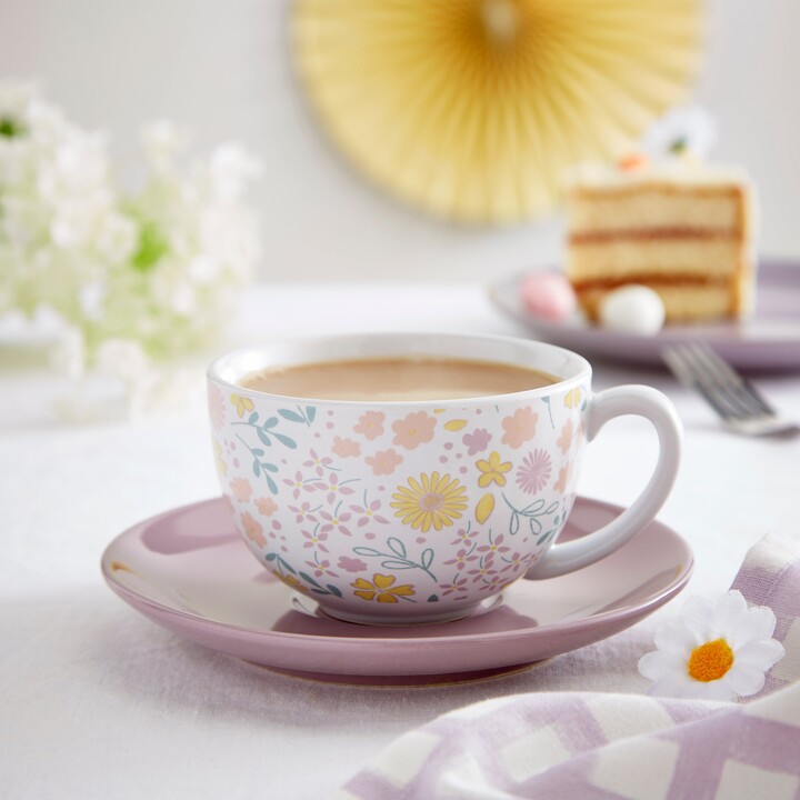 Dunelm Floral Cup and Saucer Set MultiColoured ShopStyle