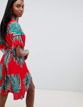 Missguided Tall exclusive tall tropical mini dress