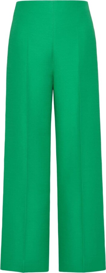 Women's Green Wide-Leg Pants