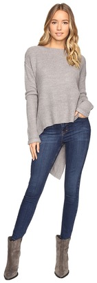 Brigitte Bailey Siana Long Sleeve Sweater with Diagonal Hem