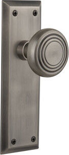 Nostalgic Warehouse New York Plate with Deco Door Knob