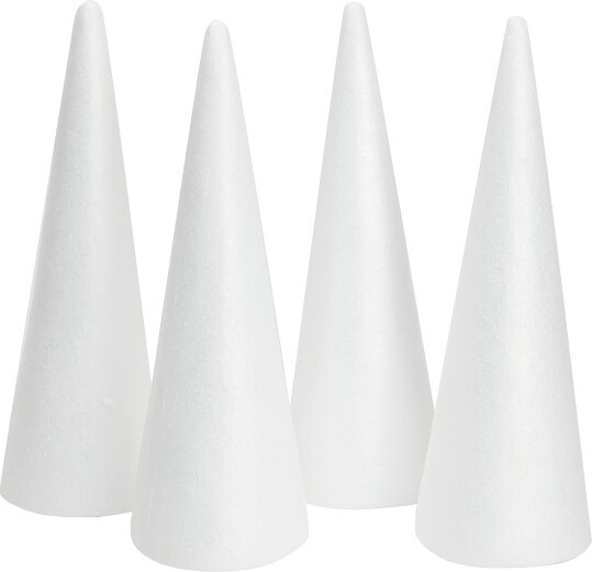 4 Pack Craft Foam - Foam Cones for Crafts, Trees, Holiday Gnomes, Christmas  Decorations, DIY Art Projects (13.5x5.5 in)