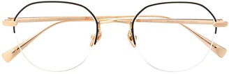 EQUE.M Water Drop round frame glasses