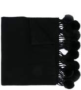 Thumbnail for your product : N.Peal fur bobble woven scarf