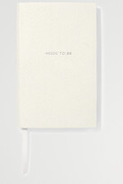 Thumbnail for your product : Smythson Panama Bride To Be Textured-leather Notebook - White