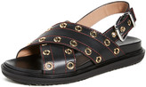 Thumbnail for your product : Marni Crisscross Grommet Sandals