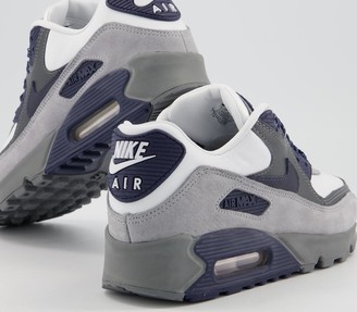 Nike Air Max 90 Trainers White Neutral Indigo Smoke Grey Neutral Grey
