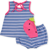 Thumbnail for your product : Florence Eiseman Strawberry Striped Knit Dress & Bloomers, 12-24 Months