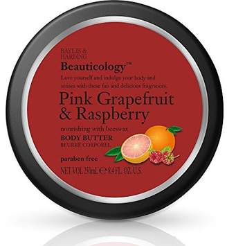Baylis & Harding Beauticology Pink Grapefruit and Raspberry Body Butter Jar, 250 ml, Pack of 4