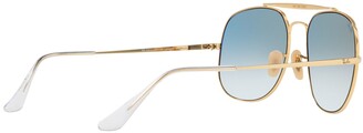 Ray-Ban RB3561 The General Square Sunglasses, Gold/Blue Gradient